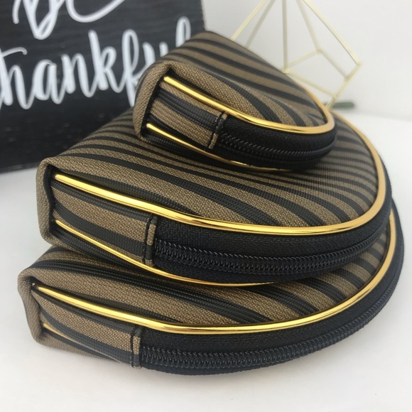 Striped Stackable Cosmetic Bags - Picture 5 of 12